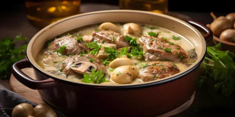 blanquette de veau vue du dessus