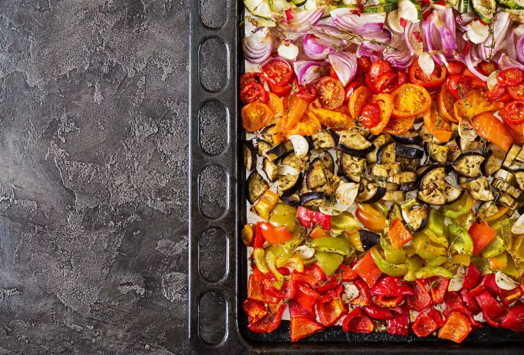 Cuisson des légumes au four