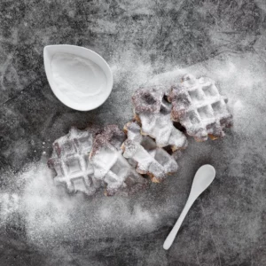 gaufre saupoudrés de sucre glace
