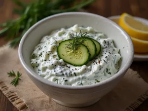 un bol de tzatziki maison